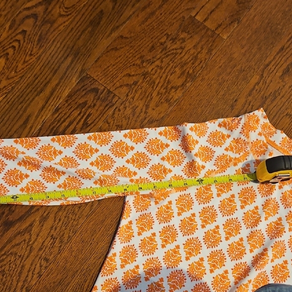 Orange Patterned Women's Top - Picture 4 of 6